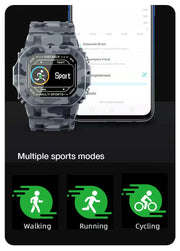 Nexus - Kids and Teens Smartwatch - Pink Camouflage Smart Watch Cactus Watches 