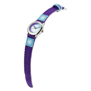 Time Teacher - Girls Watch - Purple / blue with flowers Watches shop cactus watches 
