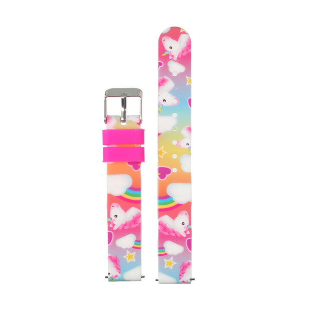 Band for Primary - Pink Silicone Band - Unicorns for Primary CAC-143-M05 Bands Cactus Watches 