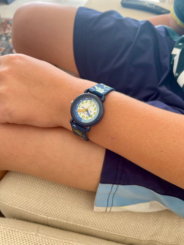 Timekeeper - Kids Watch - Navy Blue with Monsters