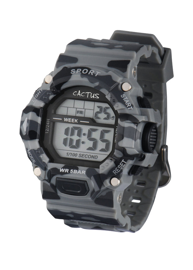 Explorer - Kids Camouflage Digital Watch - Grey Black