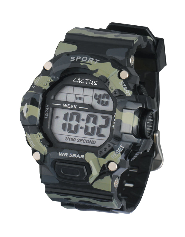 Explorer - Kids Camouflage Digital Watch - Green Black