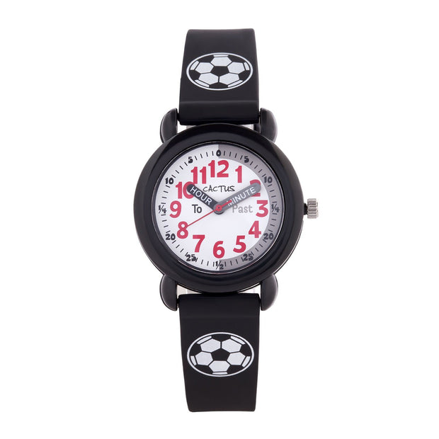 Timekeeper - Kids Watch - Black / Soccer ball Watches shop cactus watches 