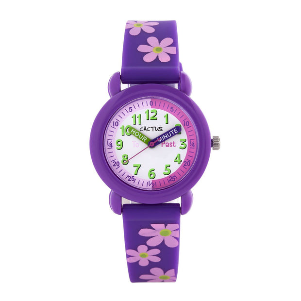 Timekeeper - Kids Watch - Purple / Flowers Watches shop cactus watches 
