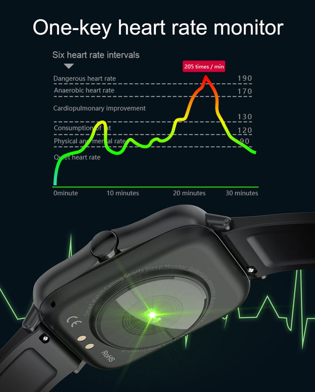 Vortex - Kids Smart Watch - Black Band, Black case Smart Watch Cactus Watches 