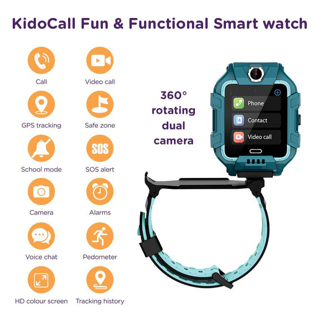 Kidocall - 4G Smartwatch, Phone & GPS Tracking for Kids - Purple/Pink Smart Watch shop cactus watches 