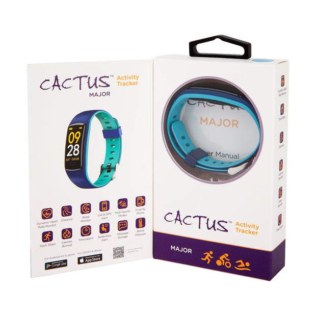 Major - Kids and Teens Fitness Activity Tracker - Black Smart Watch Cactus Watches 