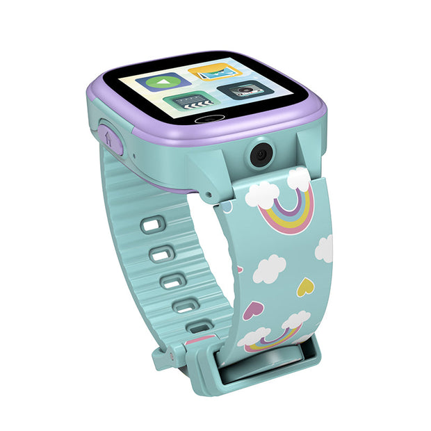 Kidoplay - Kids Smartwatch with Games - Aqua / Purple trim / Rainbow shop cactus watches 