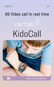 Kidocall - 4G Smartwatch, Phone & GPS Tracking for Kids - Blue Smart Watch shop cactus watches 