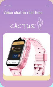Kidocall - 4G Smartwatch, Phone & GPS Tracking for Kids - Black Smart Watch shop cactus watches 