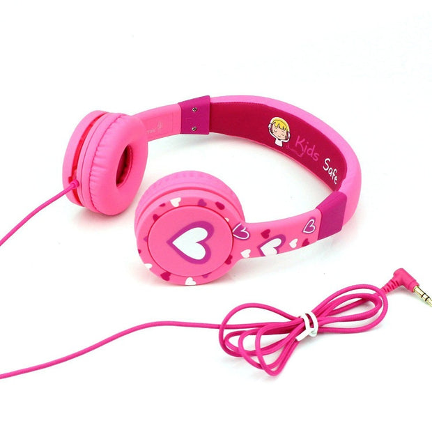 Comfort Children Headphones - Cactus Over-Ear Earphone for Kids - Pink/White Headphones Cactus Watches 