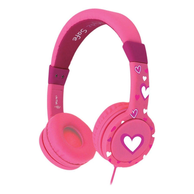 Comfort Children Headphones - Cactus Over-Ear Earphone for Kids - Pink/White Headphones Cactus Watches 
