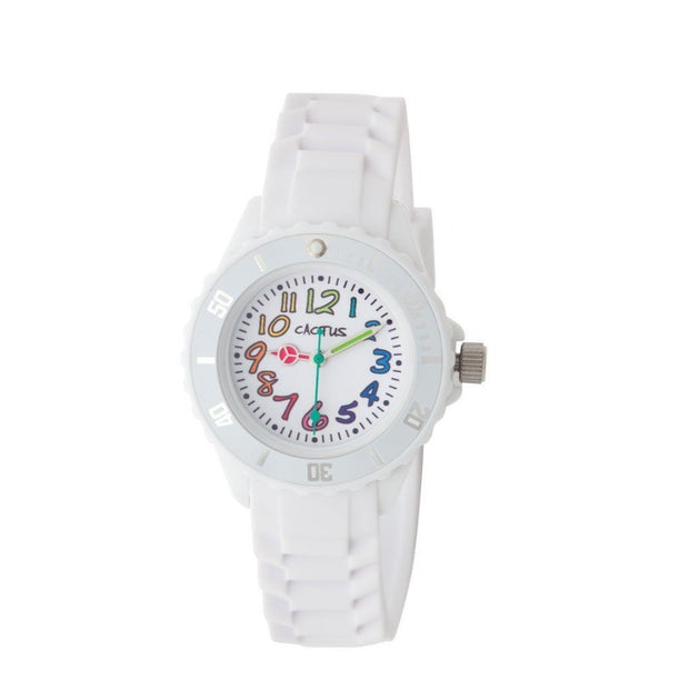 Rainbow - Easy Time Teaching - Kids Watch - White Watches shop cactus watches 