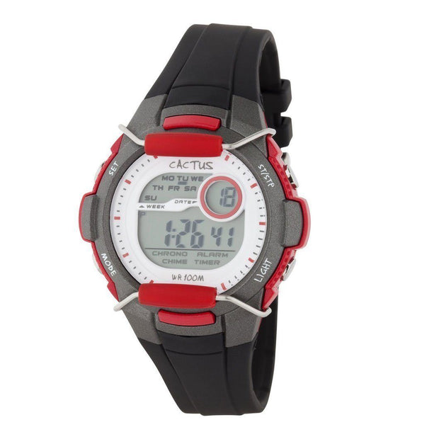 Shield - Kids Digital LCD Watch - Black/Red Watches shop cactus watches 