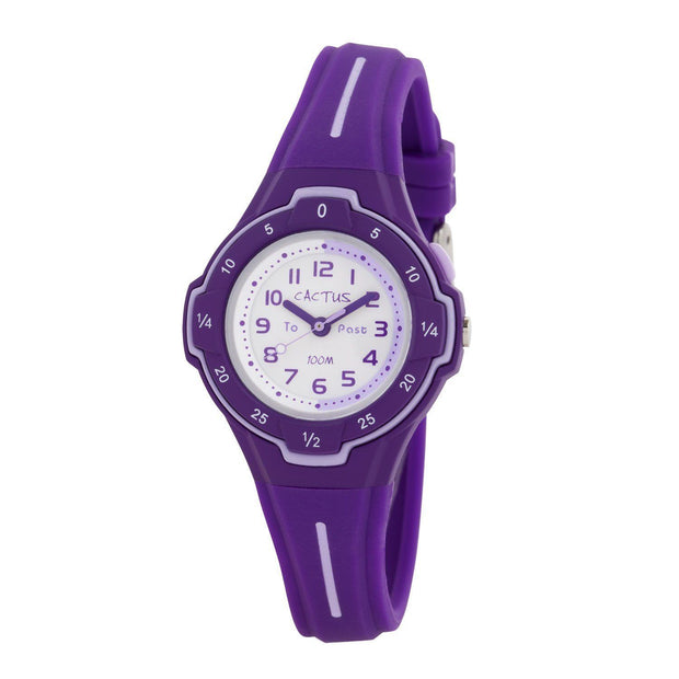 Time Guide - Time Teacher Watch for Kids - Purple Watches shop cactus watches 