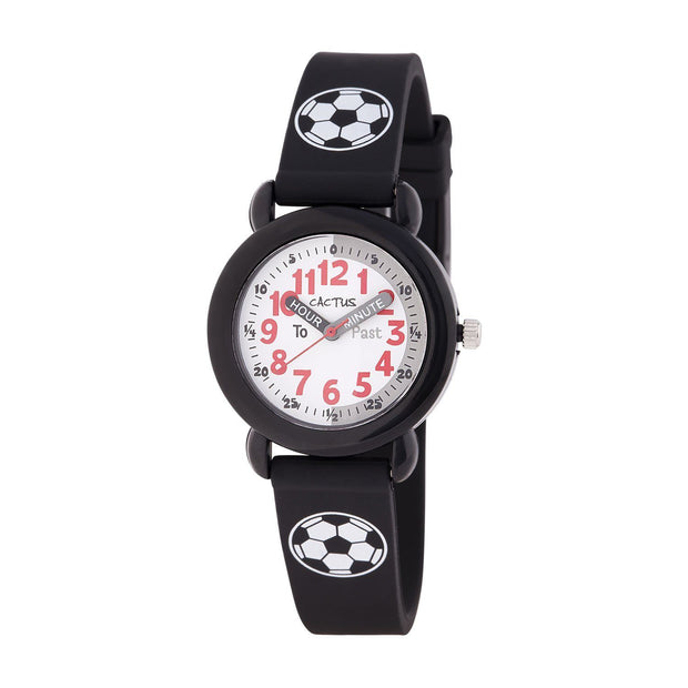 Timekeeper - Kids Watch - Black / Soccer ball Watches shop cactus watches 